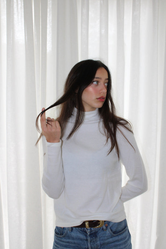 The Snug Turtleneck in White