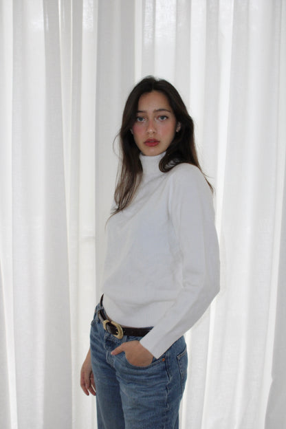 The Hideaway Turtleneck in White