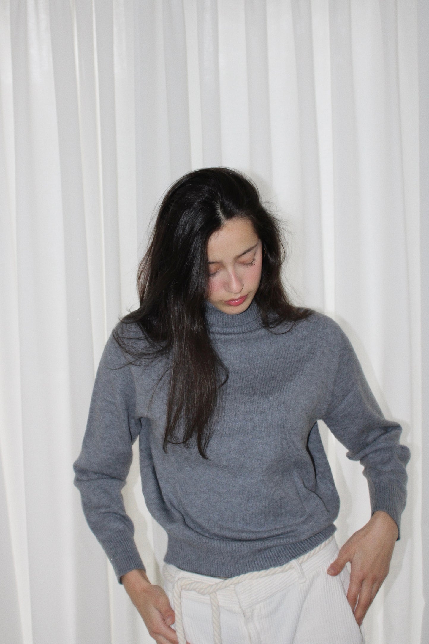 The Hideaway Turtleneck in Grey