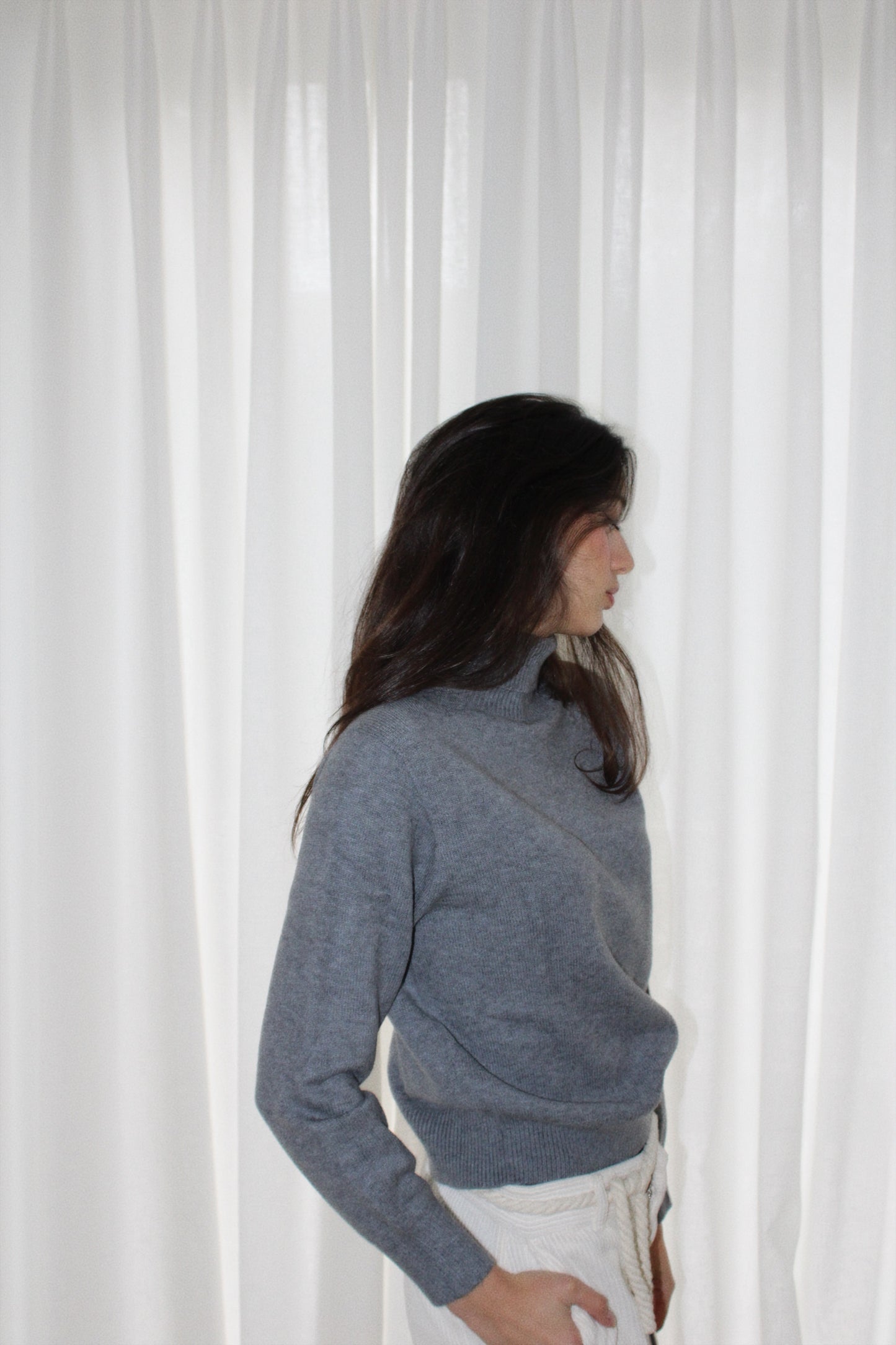 The Hideaway Turtleneck in Grey