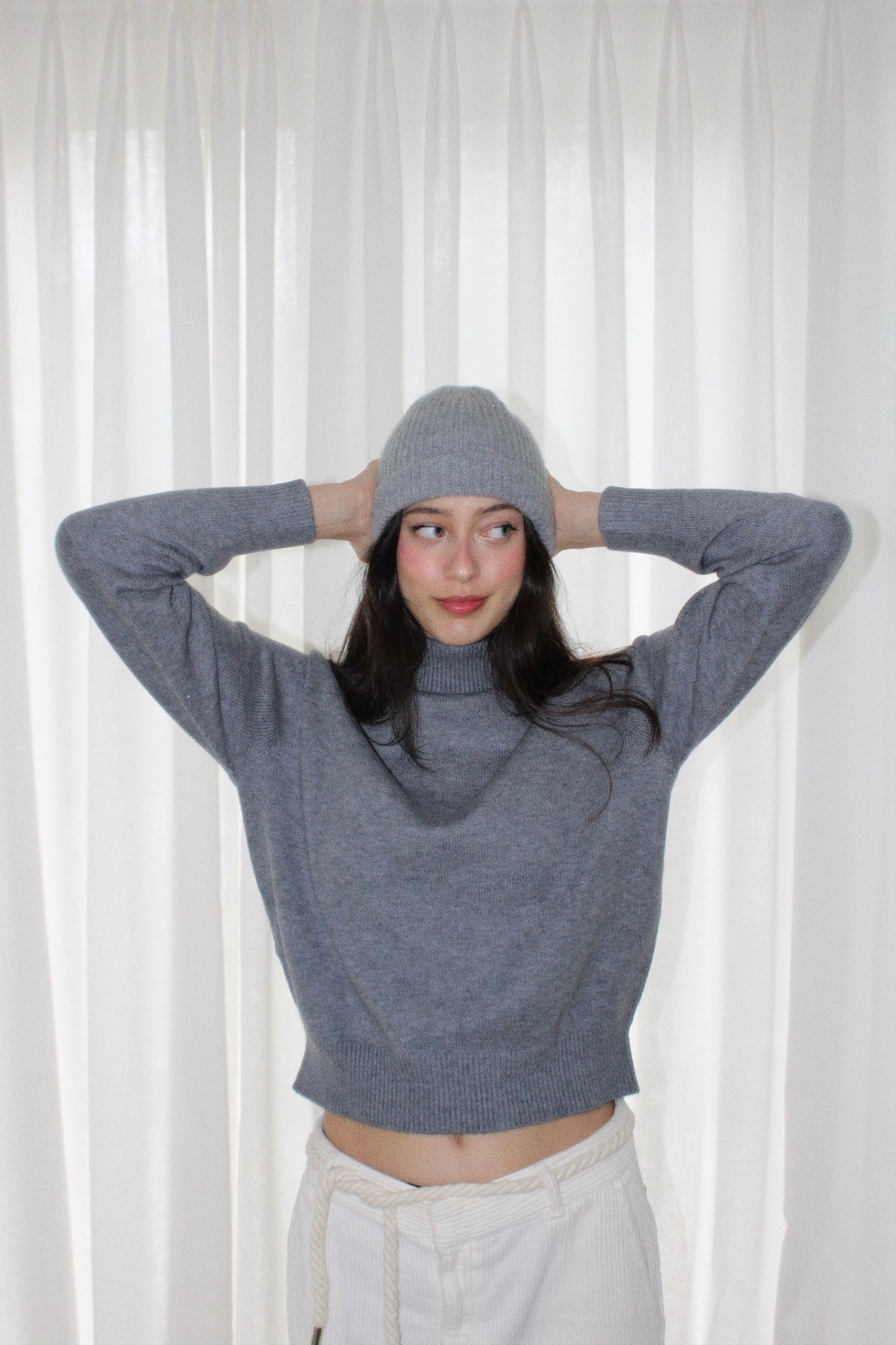 The Hideaway Turtleneck in Grey